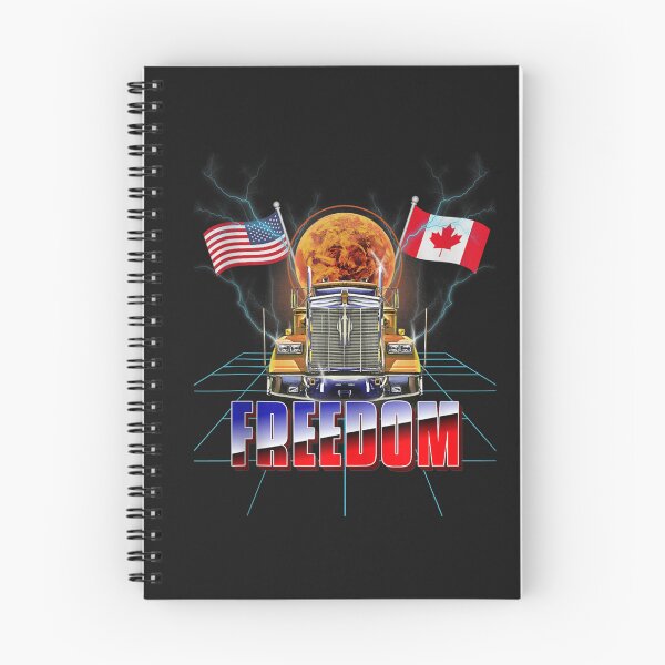 Item preview, USA American and Canada Flag Freedom Convoy 2022 Trucker T Shirt designed and sold by Kellner-Platt.