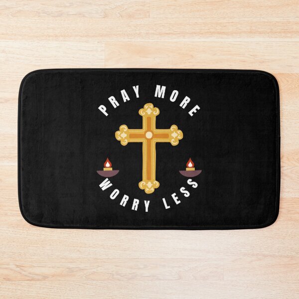 Item preview, Pray More Worry Less - Short Christian Quotes | Bible Verse designed and sold by Delandor.