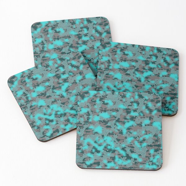 Aperçu de l'œuvre Camouflage turquoise créée et vendue par Tshirtstory.