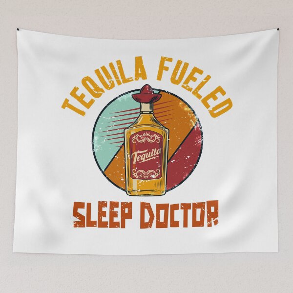 Item preview, Retro Vintage Tequila Fueled Dark Half Sleep Doctor Love You designed and sold by NathanaPagac70.
