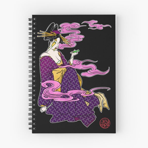 Item preview, Bijinga - Vaping woman in kimono designed and sold by Ukiyograph.