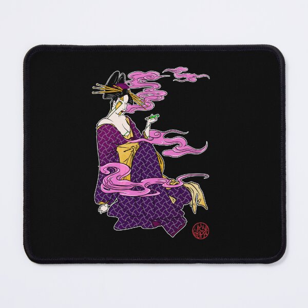Item preview, Bijinga - Vaping woman in kimono designed and sold by Ukiyograph.