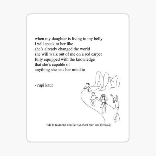 Poem by rupi kaur Sticker for Sale by Autummnn