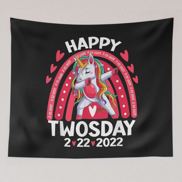 Item preview, Happy Twosday 2022 Unicorn Girl Rainbow Twos-Day 2_22_2022 T-Shirt designed and sold by Kellner-Platt.