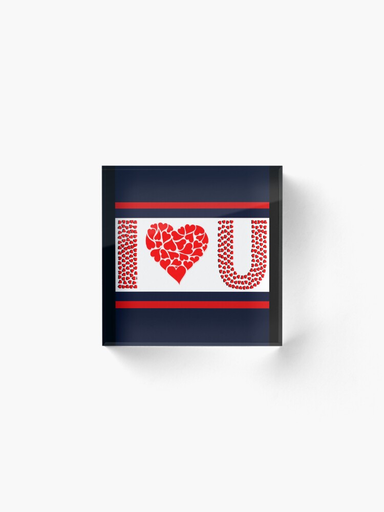 ABN I Love You Acrilico Blocco Anniversario Valentines Giorno Regalo Perfetto 