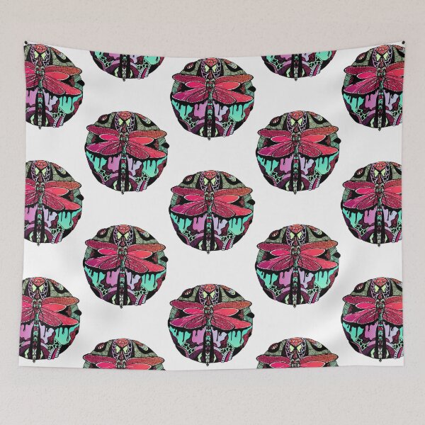 Item preview, Blue Red Blend Circle of the Dragonfly  designed and sold by nmarfee4.