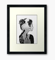 Double Exposure Diver Framed Print
