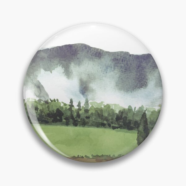 Item preview, Landscape With Garden Fence And Road Watercolor designed and sold by Yorda Creative.