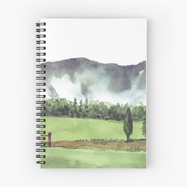 Item preview, Landscape With Garden Fence And Road Watercolor designed and sold by Yorda Creative.