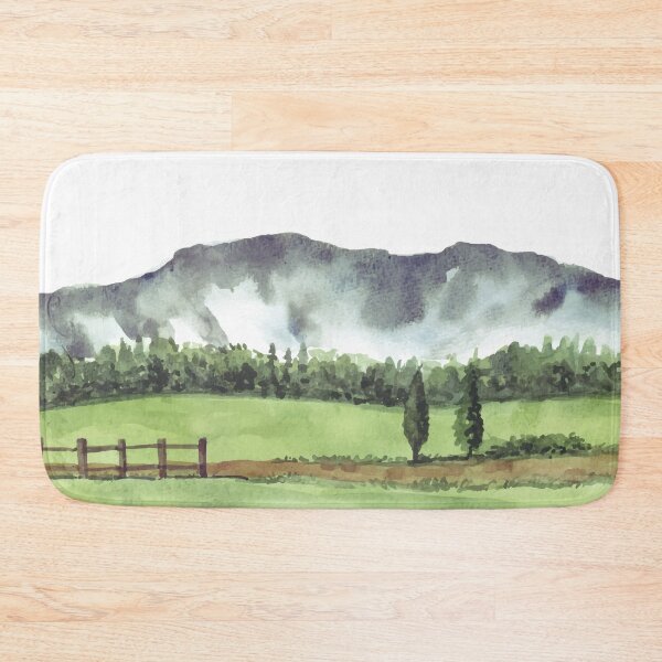 Item preview, Landscape With Garden Fence And Road Watercolor designed and sold by Yorda Creative.