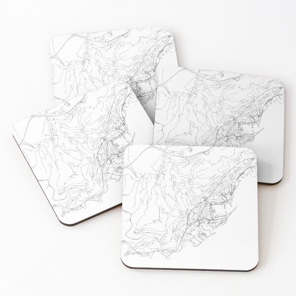 Item preview, Monaco White Map designed and sold by multiplicitymap.