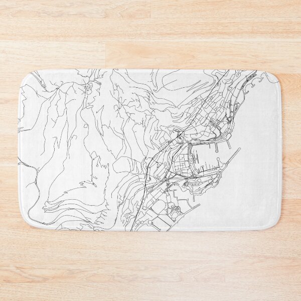 Item preview, Monaco White Map designed and sold by multiplicitymap.