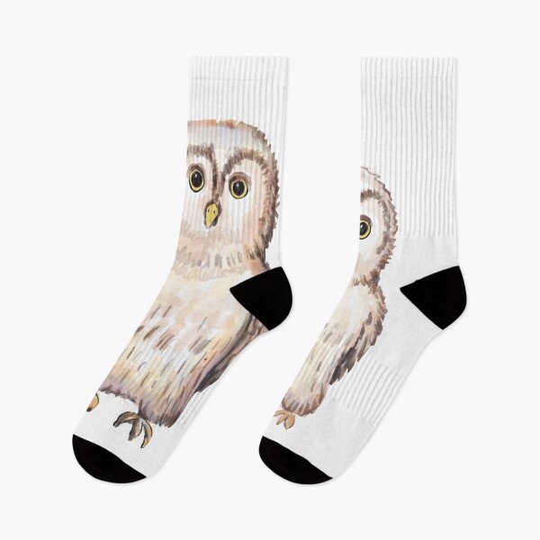 Aperçu de l'œuvre Owl Buddies Aquarel peint à la main créée et vendue par lordyswiss.