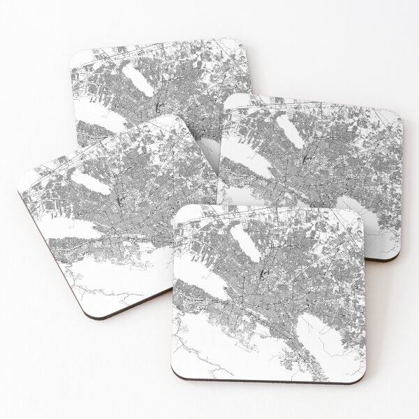 Item preview, Monterrey White Map designed and sold by multiplicitymap.