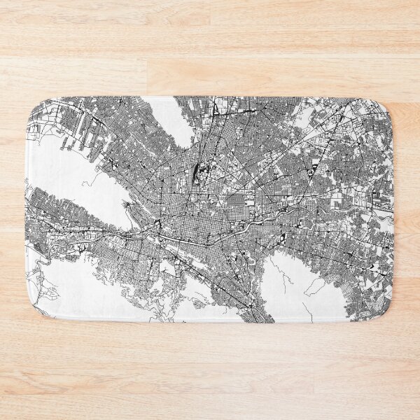 Item preview, Monterrey White Map designed and sold by multiplicitymap.