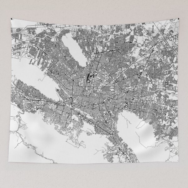 Item preview, Monterrey White Map designed and sold by multiplicitymap.