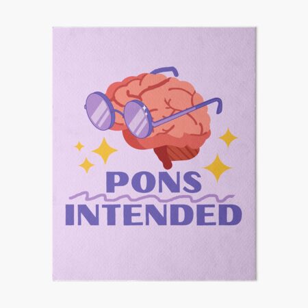 Vista previa del artículo con la obra «Pons previsto - Juegos de palabras de neurociencia», diseñado y vendido por Farra Rania.