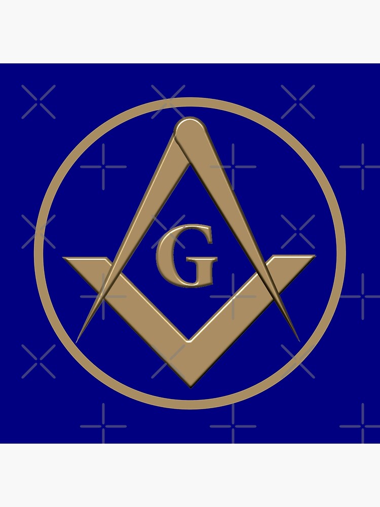 Freemason Gold Square And Compass In Circle Frame Masonic Poster By Hermz2020 Redbubble 6823