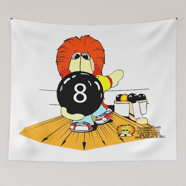 Item preview, Bowling Nestor with 8 ball - Clamkin Family Cartoon designed and sold by Bruce Ingrassia.