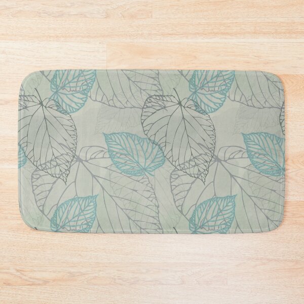 Item preview, linden leaf, tree leaves, seamless pattern, green, Moss & Blush color,  designed and sold by Natairbrush.