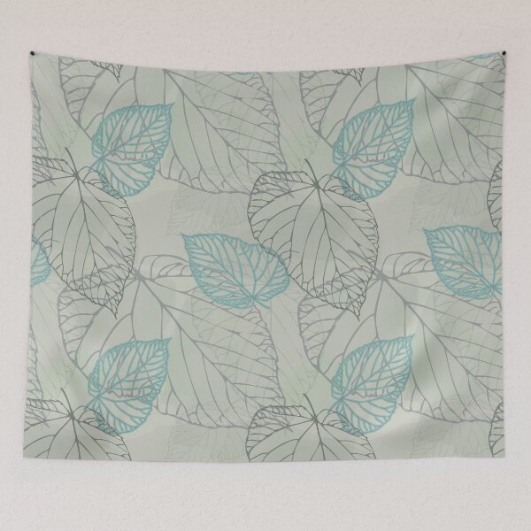 Item preview, linden leaf, tree leaves, seamless pattern, green, Moss & Blush color,  designed and sold by Natairbrush.