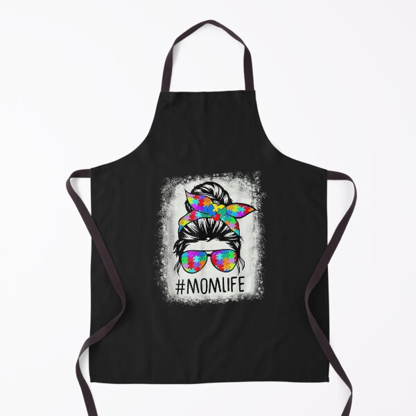 Item preview, Autism Awareness MomLife Messy Bun Puzzle Beached Supporter designed and sold by Corelli87.