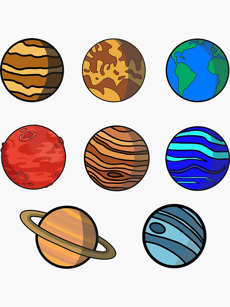 Paquete de pegatinas de planetas | Pegatina