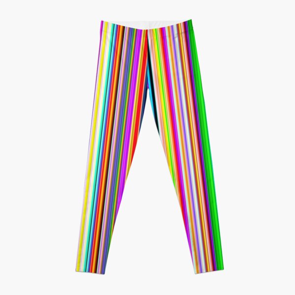 Rainbow Vertical Stripes Pastel Colorful Leggings