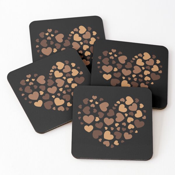 Item preview, Melanin hearts designed and sold by AllPrintsAndArt.