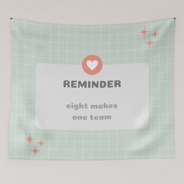 Item preview, eight makes one team pastel reminder designed and sold by daniellepeta.