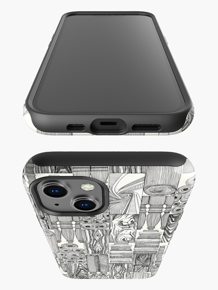 Thumbnail 3 of 4, iPhone Case, woodworking and textiles black designed and sold by scrummy.