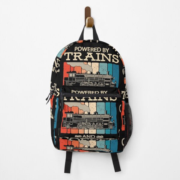 Item preview, Powered By Trains And Coffee Funny Trains Spotter designed and sold by GravitiTees.