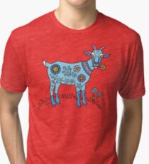 Blue Goat Tri-blend T-Shirt