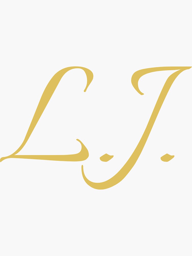 LV Initial Handwriting Logo Golden Color. Hand Lettering Initials