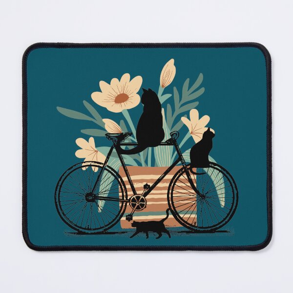 Item preview, Three Black Cats, a Bicycle and a Pot with Flowers designed and sold by Smart-Arts.