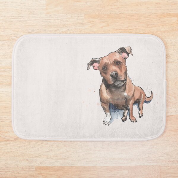 Item preview, Sad Staffy - Red Staffordshire bull terrier designed and sold by Luci Power.