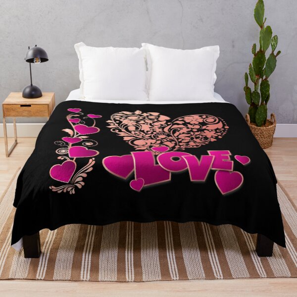 Item preview, Modern LOVE! (Pink on Black) designed and sold by PawsitiveMum.