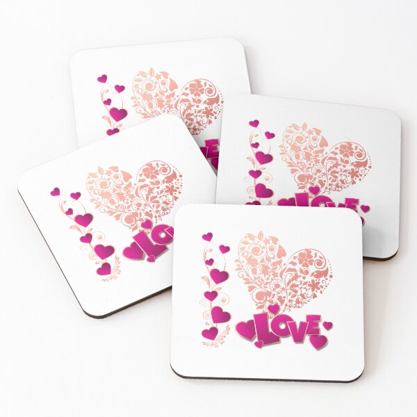 Item preview, Modern LOVE!  (Pink on White) designed and sold by PawsitiveMum.
