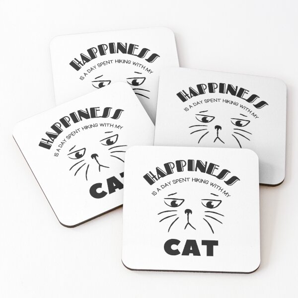 Item preview, ⭐⭐⭐⭐⭐(196) - happiness is a day spent hiking with my cat, cool hiking shirt for hiking and cat lovers designed and sold by kind4you.