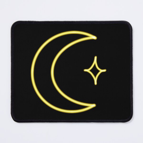 Item preview, Neon Yellow Moon and Star designed and sold by thesnowwhyte.