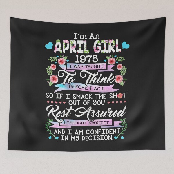 Item preview, Awesome Since 1975 47th Birthday I'm an April Girl 1975 designed and sold by Corelli87.