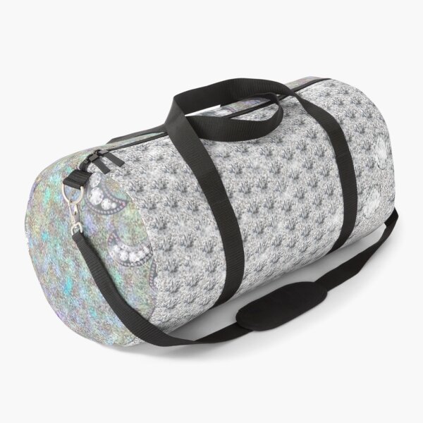 Item preview, Diamonds And Metallic Silver Drip With Fleur-de-lis On Rainbow Glitter designed and sold by IZiets.