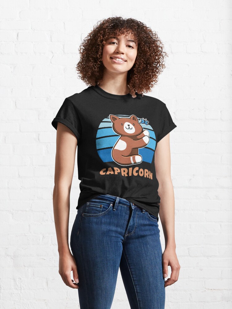 Thumbnail 4 of 7, Classic T-Shirt, Zodiac Sign Capricorn Cute Cat Kawaii designed and sold by brandoseven.