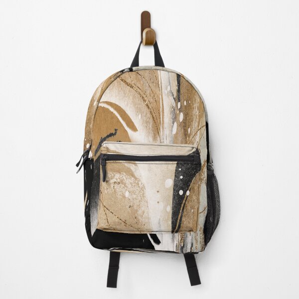 Item preview, Abstract Arches in Neutral Gold Ochre and Dark Charcoal designed and sold by simplydesignart.