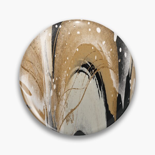 Item preview, Abstract Arches in Neutral Gold Ochre and Dark Charcoal designed and sold by simplydesignart.