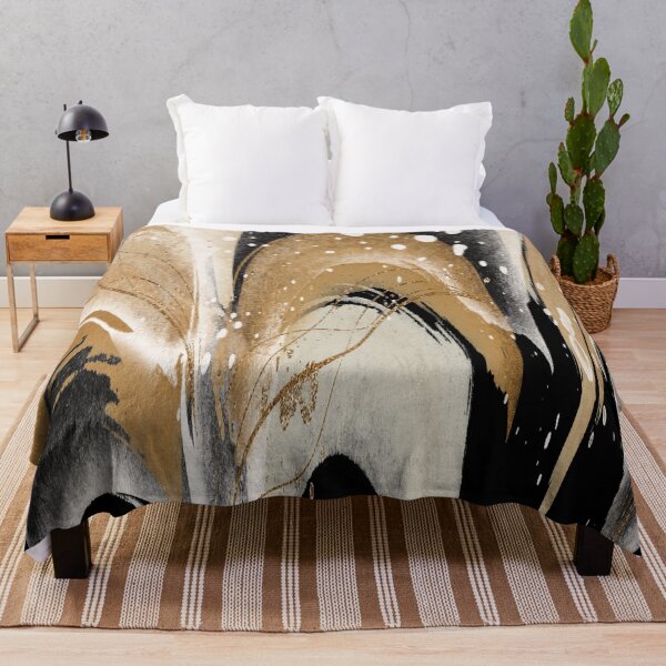 Item preview, Abstract Arches in Neutral Gold Ochre and Dark Charcoal designed and sold by simplydesignart.