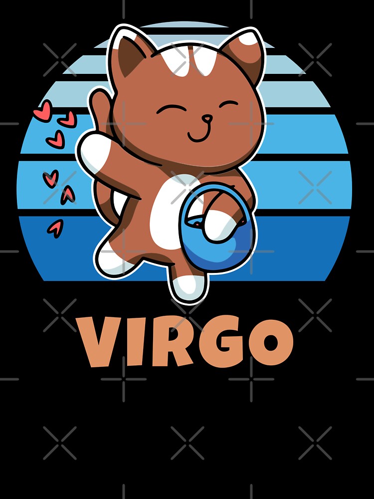 Thumbnail 7 of 7, Oversized T-Shirt, Zodiac Sign Virgo Cute Cat Kawaii designed and sold by brandoseven.