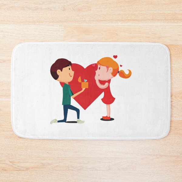 Item preview, Ilustración de vector de feliz día de San Valentín. Tarjeta de felicitación con una joven pareja afroamericana enamorada. Fondo de San Valentín en piso designed and sold by deeplaxman.