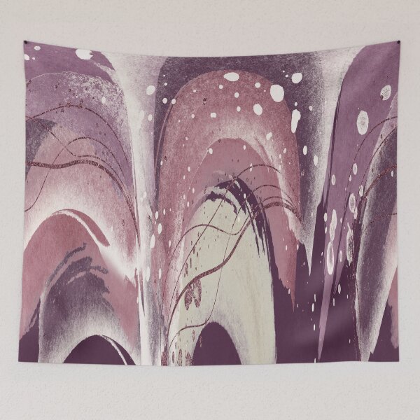 Item preview, Abstract Arches in Shades of Egg Plant designed and sold by simplydesignart.