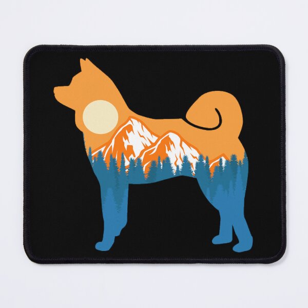 Item preview, akita inu Dog Silhouette Sunset Nature Mountain Gift designed and sold by alaechamlal.